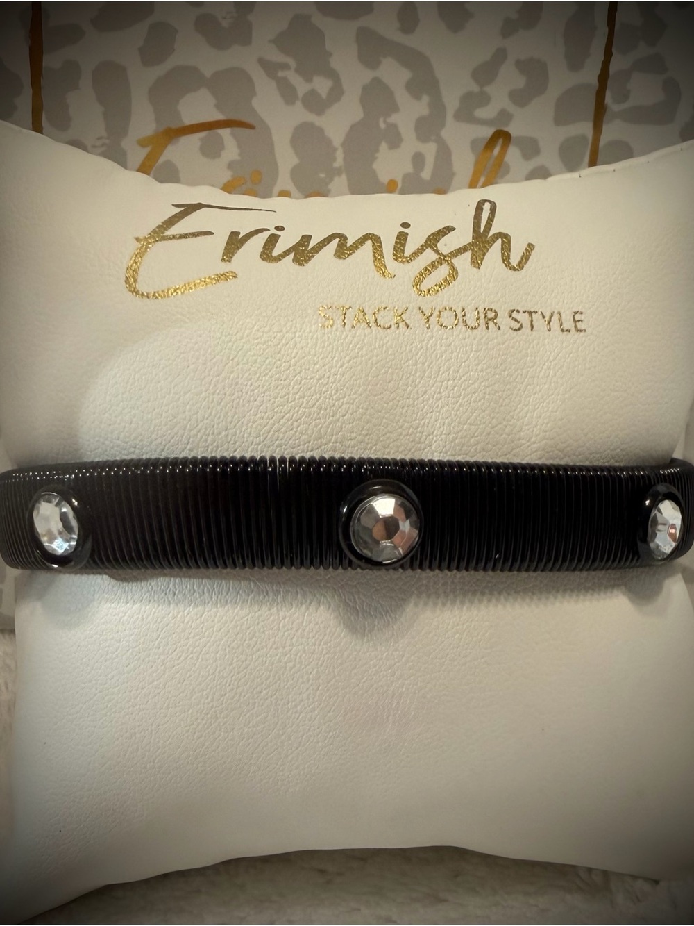 New ERIMISH Bracelet - Black Spiral & Clear